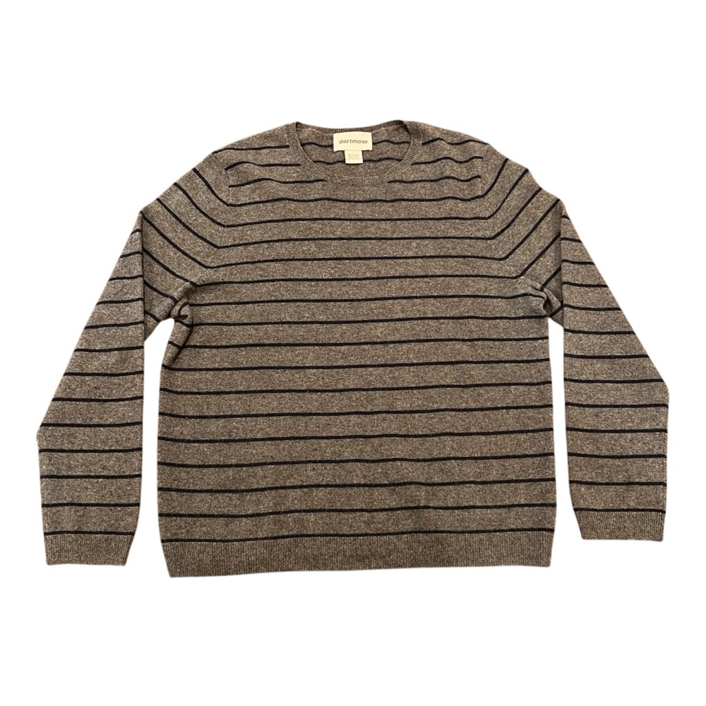 Dartmoor Men’s 100%‎ Cashmere Lightweight Crewneck Sweater Large Gray/Blue